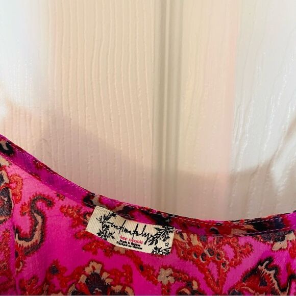 EUC Free People Printed Pink Pretty Thing Cami Top XS - Picture 6 of 7